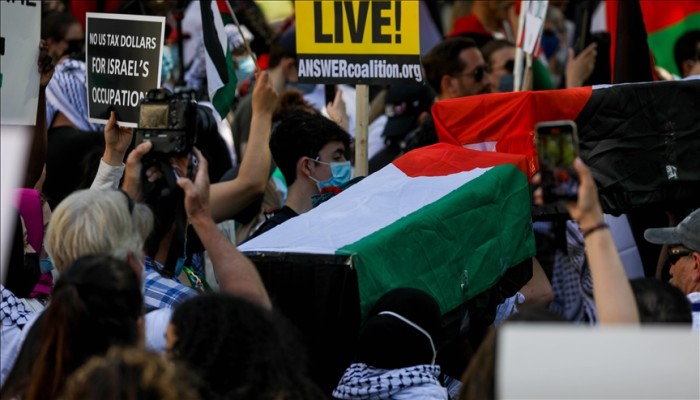 مظاهرات مؤيدة للشعب الفلسطيني أمام قنصليات الاحتلال بالولايات المتحدة