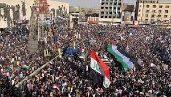 العراق.. مظاهرة حاشدة في بغداد نصرة لشعب فلسطين