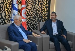 تونس.. الغنوشي يستقبل وفدا من حماس ويؤكد دعمه لفلسطين