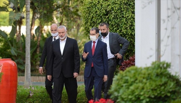 وفد حماس برئاسة هنية يختتم أول زيارة للمغرب ويغادر إلى موريتانيا