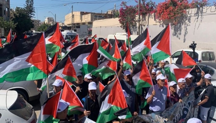 مسيرة بالأعلام الفلسطينية في أم الفحم