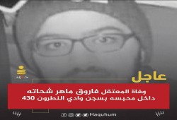 استشهاد المعتقل فاروق ماهر شحاتة بسجن وادي النطرون 430