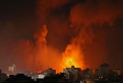 قصف صهيوني يستهدف موقعا وأرضا زراعية شمال غزة