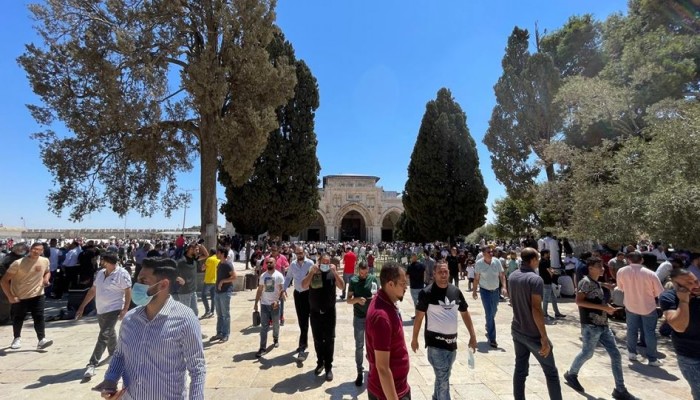 45 ألف مصلٍّ أدوا الجمعة بالمسجد الأقصى