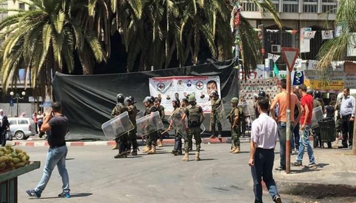 إدانة حقوقية لاعتداء أجهزة السلطة على مسيرة برام الله