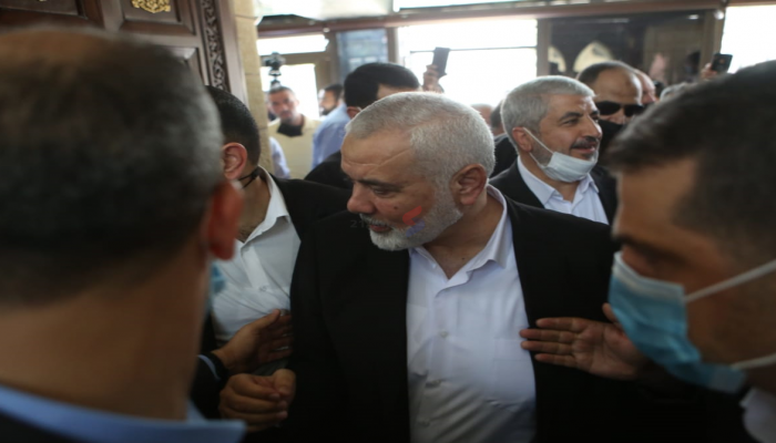 هنية خلال تشييع غوشة: نودع رجلا صادقا حمل راية فلسطين ولواء المقاومة