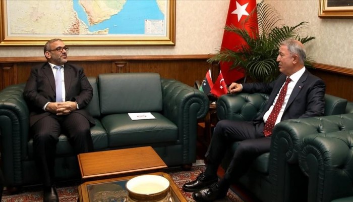 وزير الدفاع التركي يلتقي رئيس المجلس الأعلى للدولة الليبي
