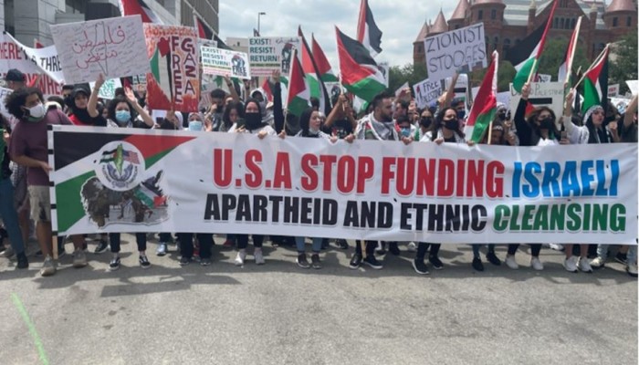 مظاهرتان في أمريكا دعمًا لفلسطين بمواجهة الاحتلال