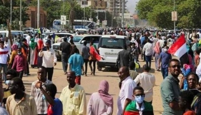مظاهرات في السودان أمام القصر الرئاسي