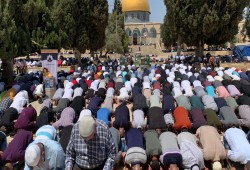 60 ألفًا يؤدون الجمعة في رحاب الأقصي