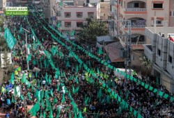 مسيرات حاشدة في قطاع غزة إحياءً لذكرى انطلاقة حماس