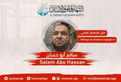 استشهاد المعتقل سالم أبو حسان نتيجة للإهمال الطبي بسجون الانقلاب