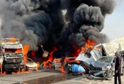 حادث مروع جديد على الطريق الدائري الأوسط