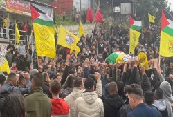 آلاف الفلسطينيين يشيعون الشهيد أحمد سيف في نابلس