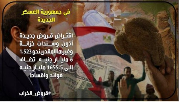 #قروض_الخراب يتفاعل بعد قرار السيسي بيع أصول مصر لسداد خدمة الديون