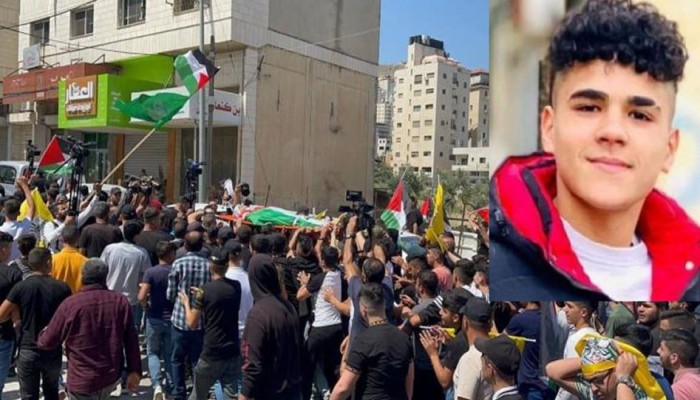 تشييع الشهيد غيث يامين في نابلس وسط هتافات مؤيدة للمقاومة