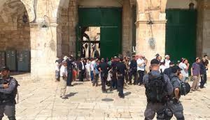 من جهة باب المغاربة … مستوطنون متطرفون يقتحمون باحات المسجد الأقصى