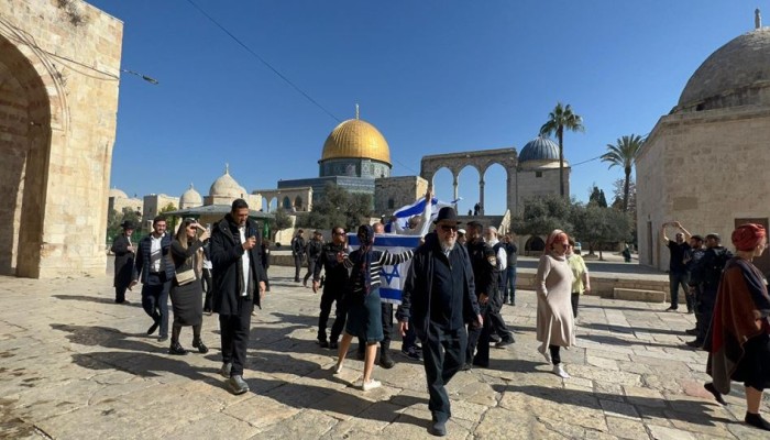 323 مستوطنًا رفعوا العلم الصهيوني بالمسجد الأقصى