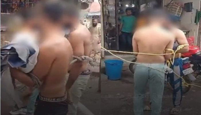 إذلال 8 شبان مسلمين في الهند على يد الشرطة بطريقة صادمة!