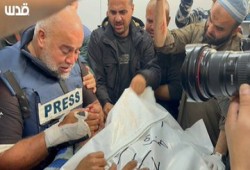 استشهاد الصحفيين حمزة الدحدوح ومصطفى ثريا بقصف صهيوني لسيارتهما بخانيونس