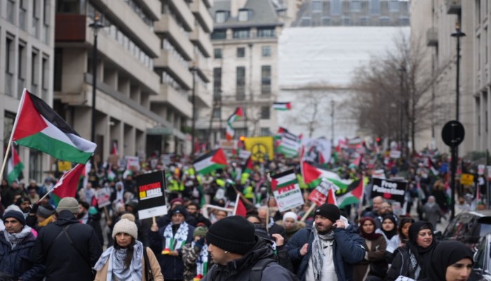 نصف مليون متظاهر بلندن في اليوم العالمي لنصرة غزة