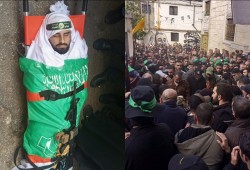 تشييع جثمان الشهيد القسامي عزام جنوب لبنان