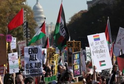 متضامنون مع فلسطين يعتصمون أمام منزل بلينكن: لن تنعم بنوم هادئ