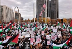 مظاهرات حاشدة في أمريكا لإحياء اليوم العالمي من أجل فلسطين