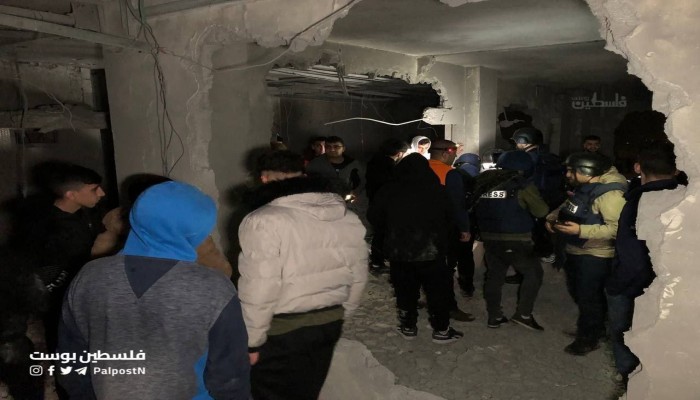 الاحتلال يفجر منزل عائلة الشهيد معاذ المصري في نابلس