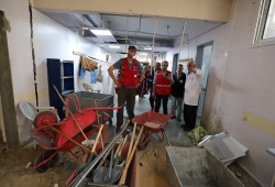 الهلال الأحمر الفلسطيني: خروج مستشفى الأمل في خان يونس عن الخدمة