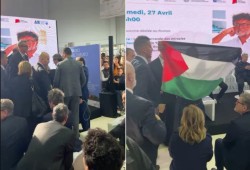 اقتحام جناح إيطاليا بمعرض تونس للكتاب احتجاجًا على تواطئها مع الصهاينة