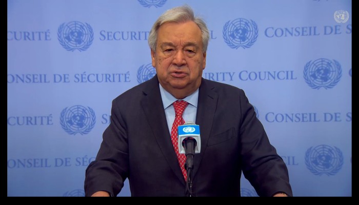 جوتيريش يدعو إلى وقف فوري لإطلاق النار في غزة