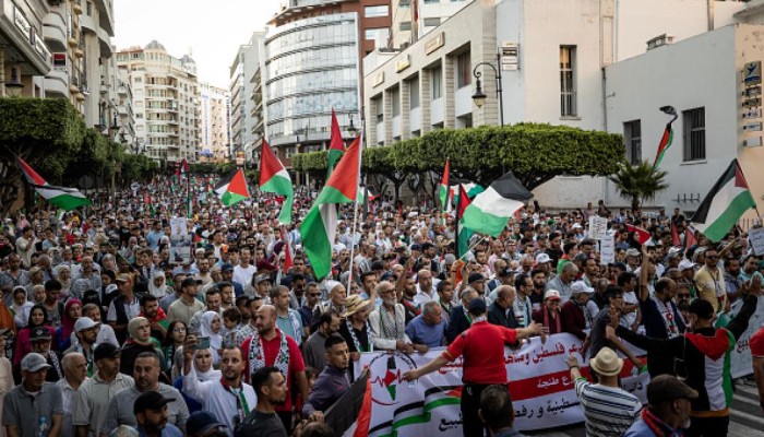 مظاهرات حاشدة في المغرب تضامنا مع غزة