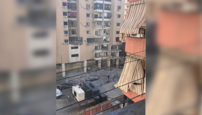 طائرات العدو الصهيوني تقصف الضاحية الجنوبية في لبنان