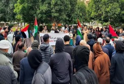 مظاهرة  حاشدة بالدار البيضاء دعما لغزة
