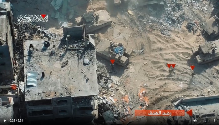 القسام توثّق اشتباكًا من المسافة صفر مع قوة صهيونية في جباليا