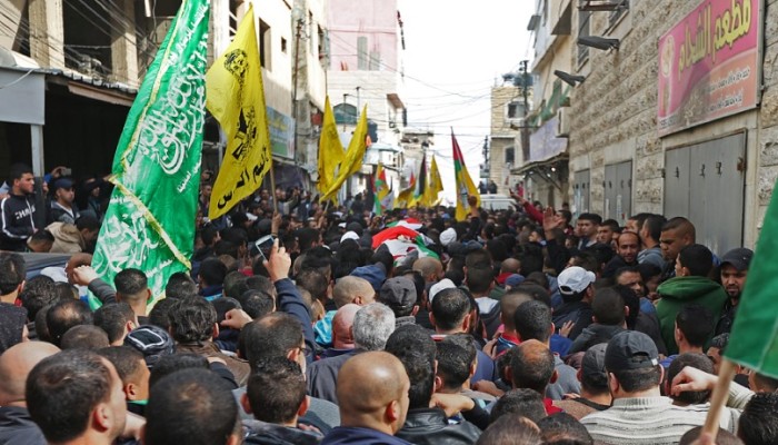 تشييع جثماني الشهيدين أمجد عواد وسامر الزغارنة في الخليل