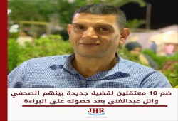 سلطات الانقلاب تضم 10 معتقلين في قضية تدوير بينهم الصحفي وائل عبد الغني