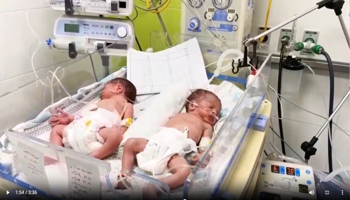 مشاهد كارثية لأطفال رضع بغزة يواجهون صعوبة في التنفس