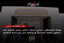 استشهاد المعتقل حمدي محمد بسجن المنيا بعد معاناة مع المرض