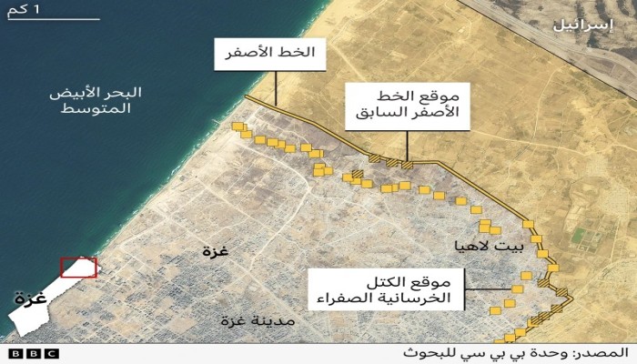 الاحتلال يحرك الخط الأصفر إلى عمق أكبر داخل غزة