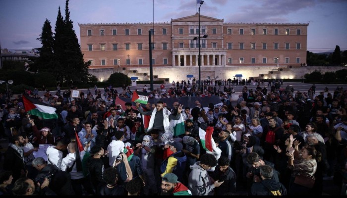 مظاهرات في اليونان دعما لفلسطين ومطالب بوقف التعاون مع الاحتلال