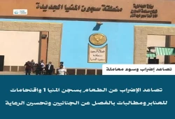 تصاعد الإضراب المفتوح عن الطعام داخل سجن المنيا (1)